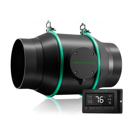 Mars Hydro 6" Inline Duct Fan with Temperature and Humidity Controller - Midwest Grow LLC