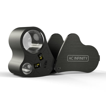 AC Infinity Jewelers Loupe, Pocket Magnifying Glass with LED Light & Dual Lenses - Midwest Grow LLC