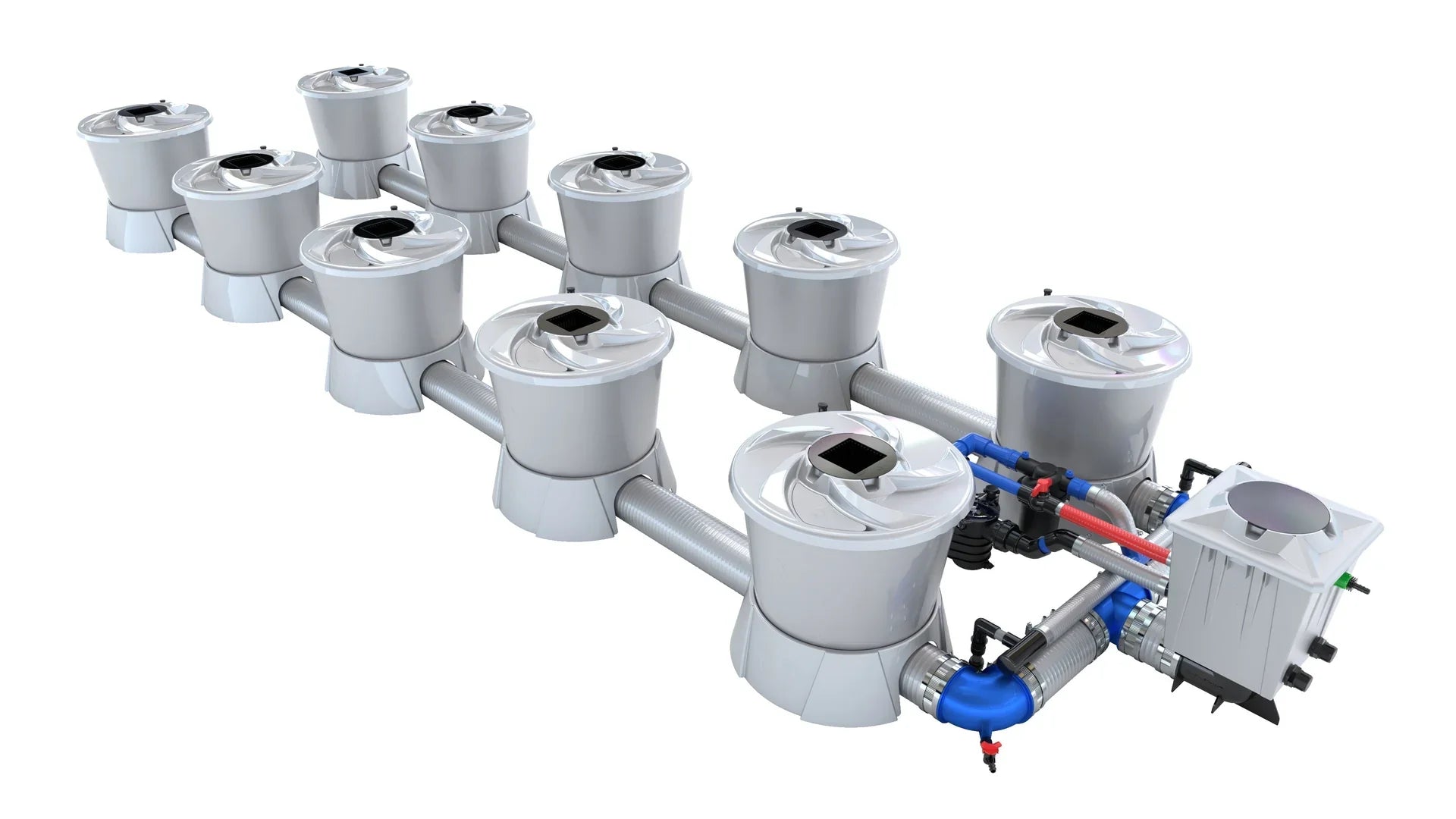 ALIEN Hydroponics V-SYSTEM 10 Pot 2 Row Kit - Midwest Grow LLC