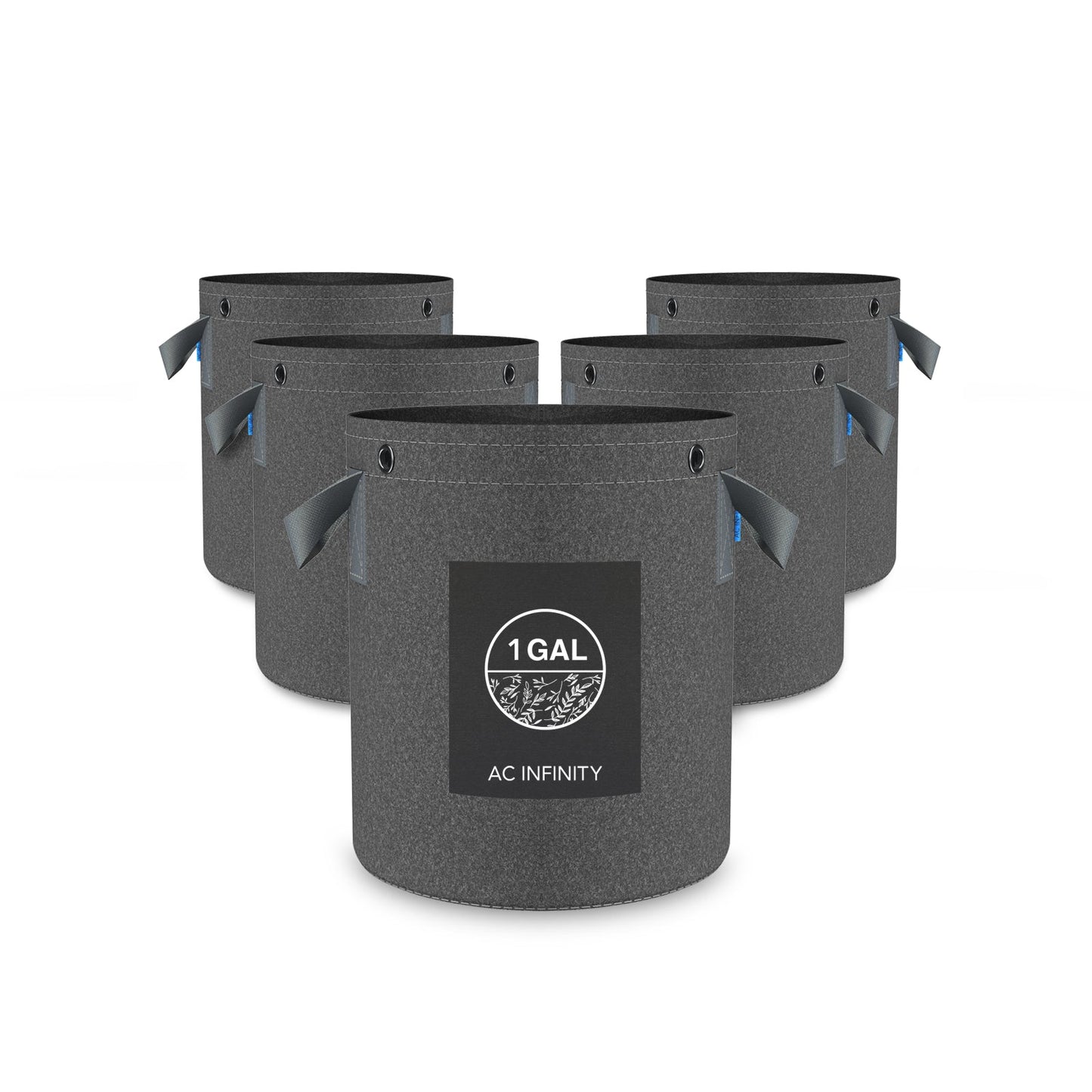 AC Infinity Heavy Duty Fabric Pots,  1 Gallon, 5-Pack