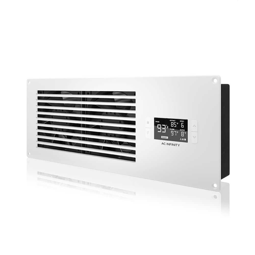 AC Infinity AIRFRAME T7-N White, Equipment Closet and Room Fan System 17", Intake - Midwest Grow LLC