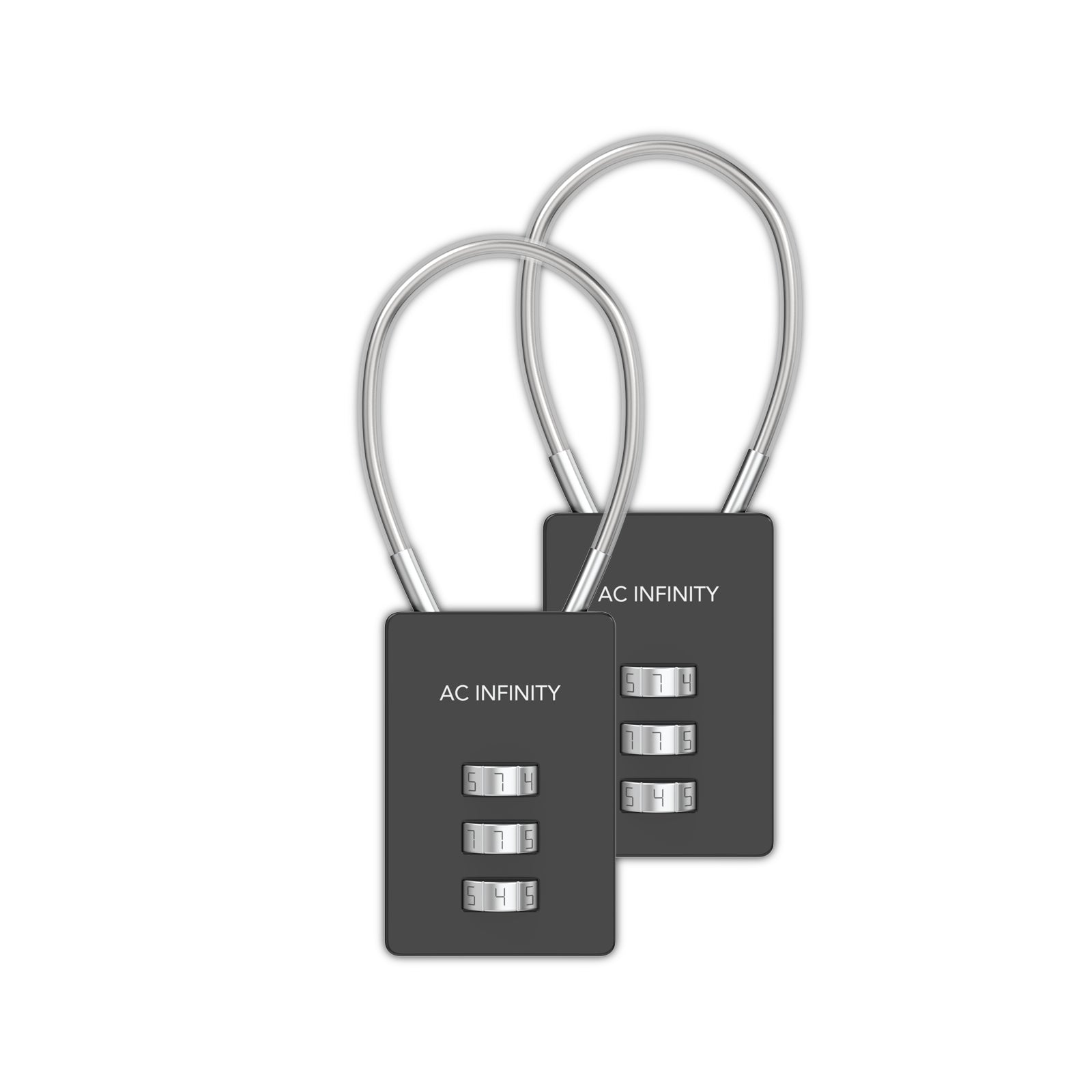 AC Infinity Combination Lock, Flexible Steel Cable Loop, 2-Pack - Midwest Grow LLC