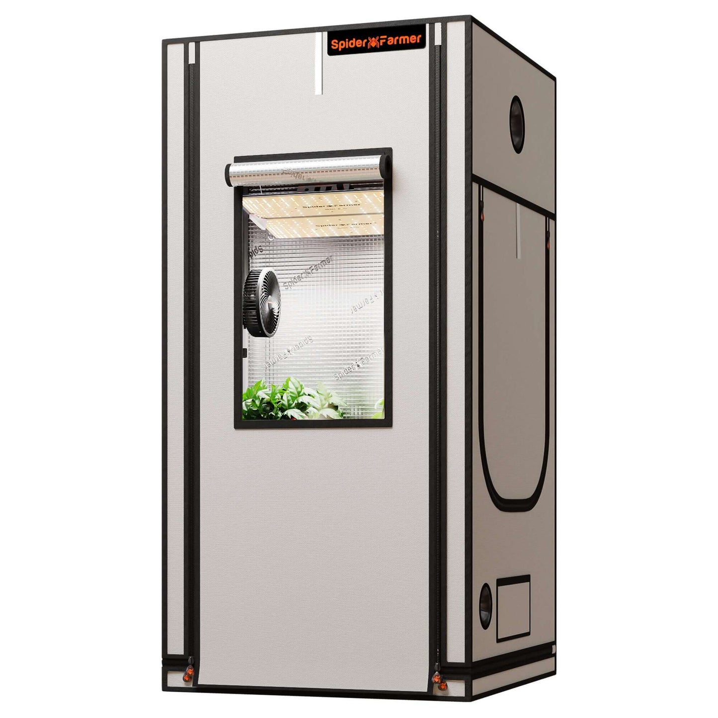 Spider Farmer 3' x 3' x 6' (90 x 90 x 180 cm) Pro White Indoor Grow Tent - Midwest Grow LLC