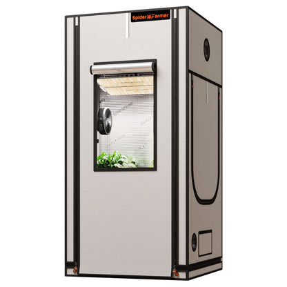 Spider Farmer 3' x 3' x 6' (90 x 90 x 180 cm) Pro White Indoor Grow Tent - Midwest Grow LLC