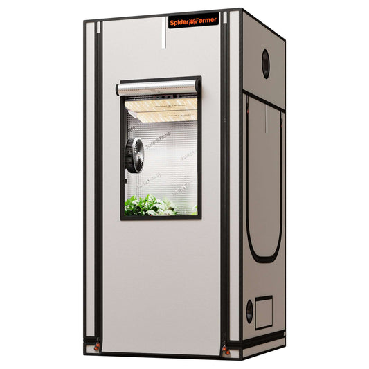 Spider Farmer 3' x 3' x 6' (90 x 90 x 180 cm) Pro White Indoor Grow Tent - Midwest Grow LLC