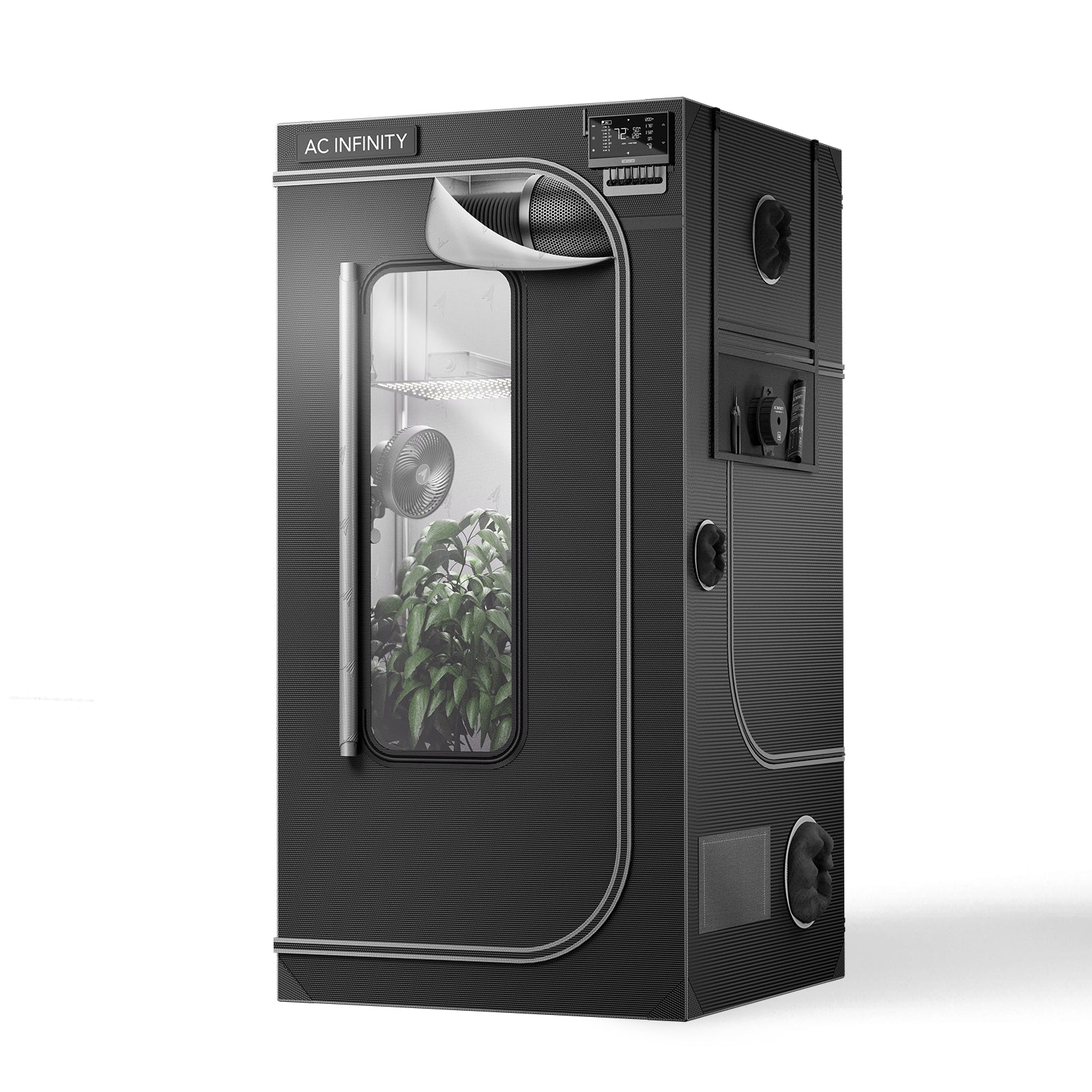 AC Infinity CLOUDLAB 733, Advance Grow Tent 3x3, 2000D Diamond Mylar Canvas, 36" x 36" x 72" - Midwest Grow LLC