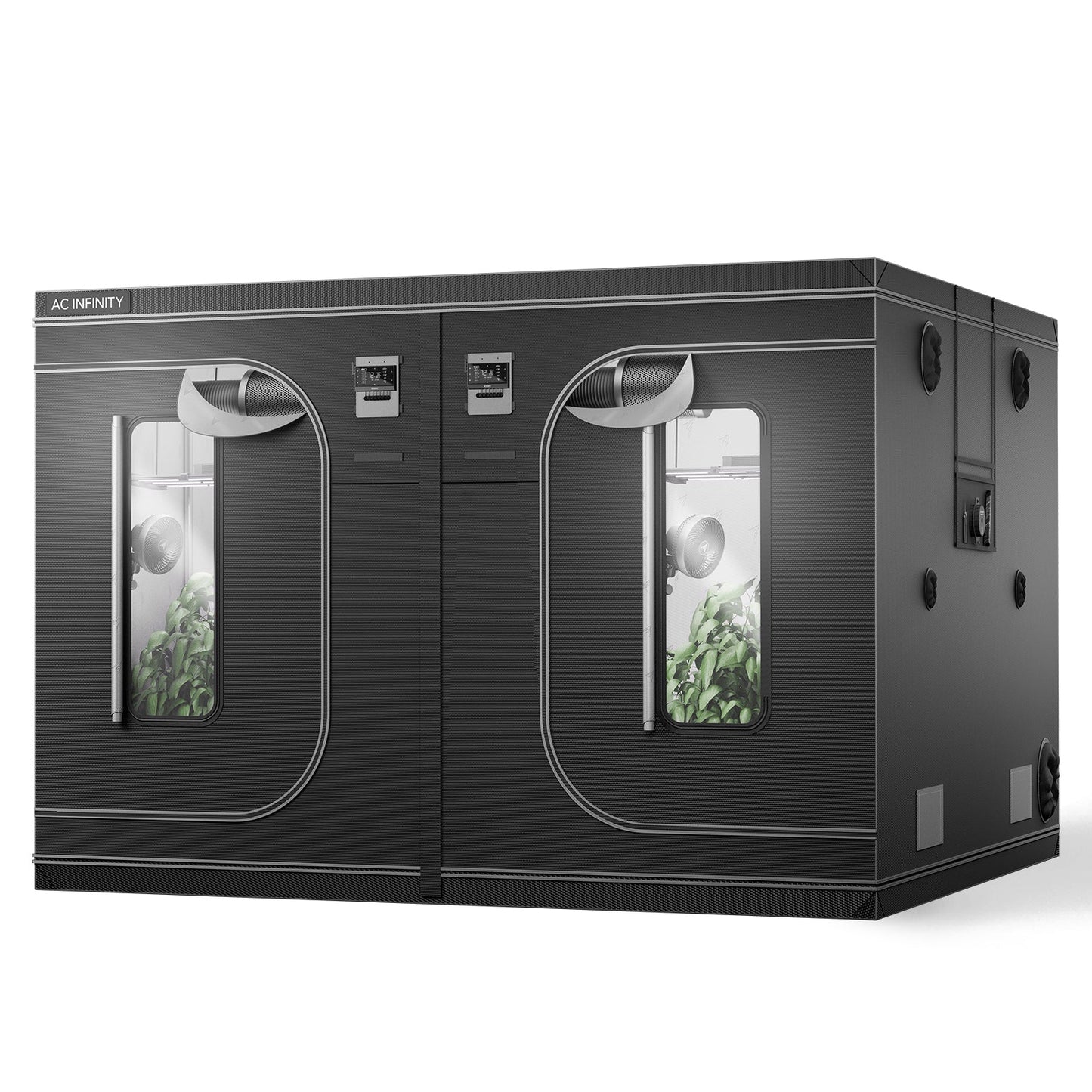AC Infinity CLOUDLAB 811, Advance Grow Tent 10x10, 2000D Diamond Mylar Canvas, 120" x 120" x 80" - Midwest Grow LLC