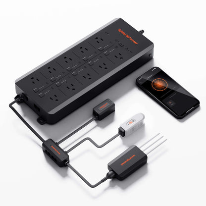 Spider Farmer GGS AC10 Power Strip with 10 Outlets and Temperature, Humidity, and VPD Monitoring - Midwest Grow LLC