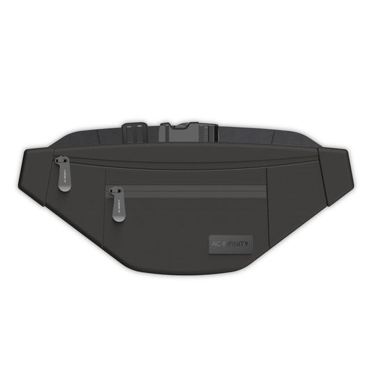 AC Infinity Smell Proof Belt Bag, Black, with 900D Nylon Fabric and Carbon Filter Lining - Midwest Grow LLC
