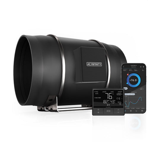 AC Infinity CLOUDLINE T10, Quiet Inline Duct Fan System with Temperature and Humidity Controller, 10-Inch - Midwest Grow LLC
