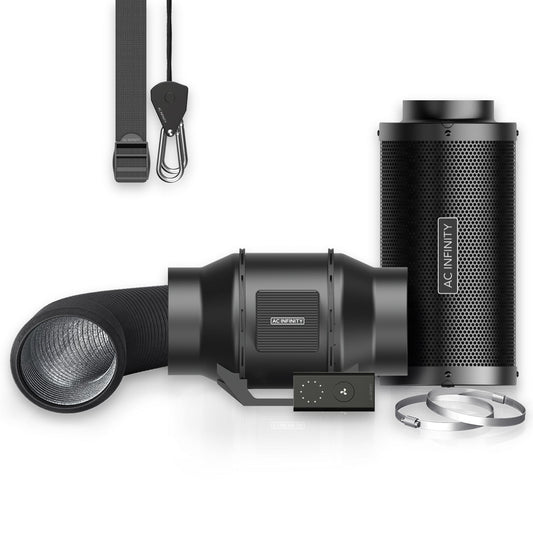 AC Infinity Air Filtration Kit 6", Inline Fan with Speed Controller, Carbon Filter & Ducting Combo - Midwest Grow LLC