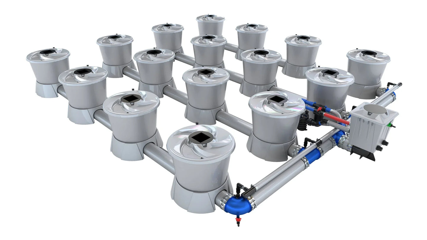 ALIEN Hydroponics V-SYSTEM 16 Pot 4 Row Kit