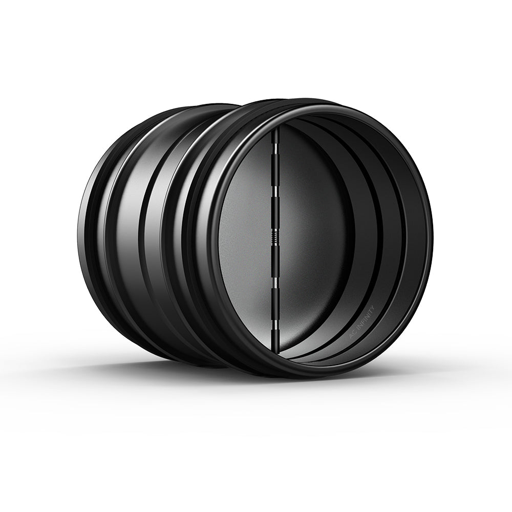 AC Infinity Backdraft Damper Ducting Insert, 6-Inch, Black Galvanized Steel - Midwest Grow LLC