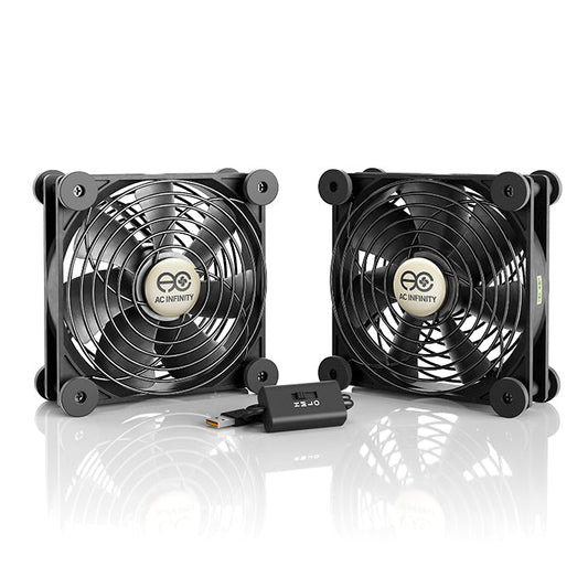 AC Infinity MULTIFAN S7, Quiet USB Cooling Fan, Dual 120mm - Midwest Grow LLC