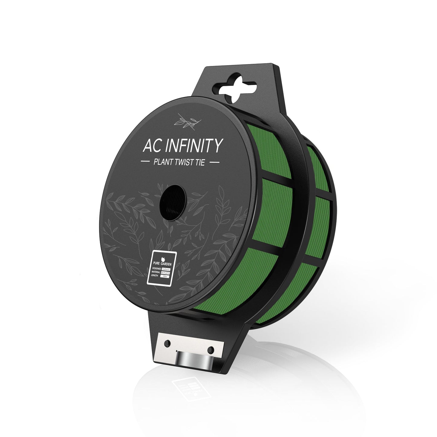 AC Infinity Green Twist Ties with Built-In Cutter, 100m - Midwest Grow LLC