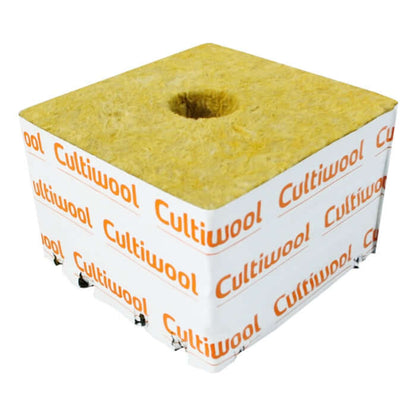 Cultiwool 6" x 6" x 4" Blocks of Cultilene Rockwool with Optidrain - Case of 64 - Midwest Grow LLC