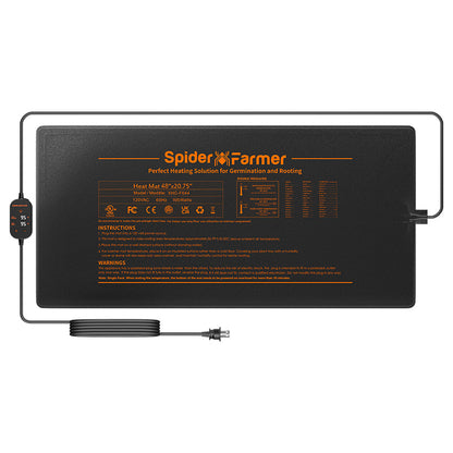 Spider Farmer 48" x 20.75" Seedling Heat Mat and Controller Set - Midwest Grow LLC