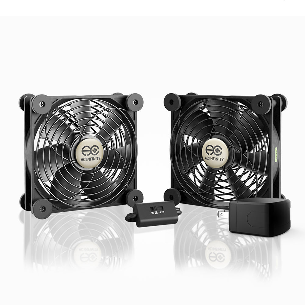 AC Infinity MULTIFAN S7-P, Quiet AC-Powered Cooling Fan, Dual 120mm - Midwest Grow LLC