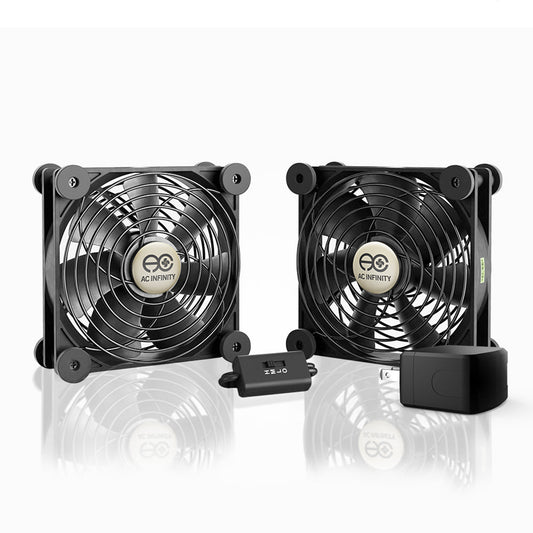 AC Infinity MULTIFAN S7-P, Quiet AC-Powered Cooling Fan, Dual 120mm - Midwest Grow LLC