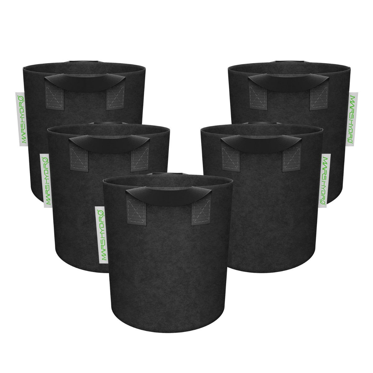 Mars Hydro 5 Gallon Black Fabric Grow Bag with Handles - 5-Pack - Midwest Grow LLC