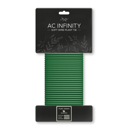 AC Infinity Soft Twist Ties, Thick Rubberized Texture, 10m - Midwest Grow LLC