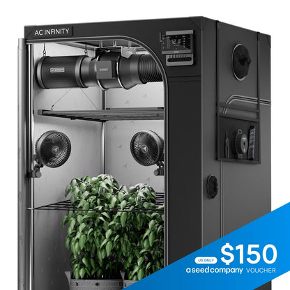 AC Infinity Advance Grow Tent System PRO 4x4, 4-Plant Kit, WiFi-Integrated Controls to Automate Ventilation, Circulation, Full Spectrum LM301H EVO LED Grow Light - Midwest Grow LLC