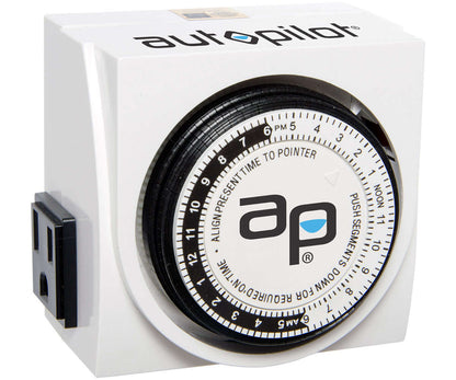 Autopilot Dual-Outlet Analog Grounded Timer, 1725W, 15A, 24 Hour