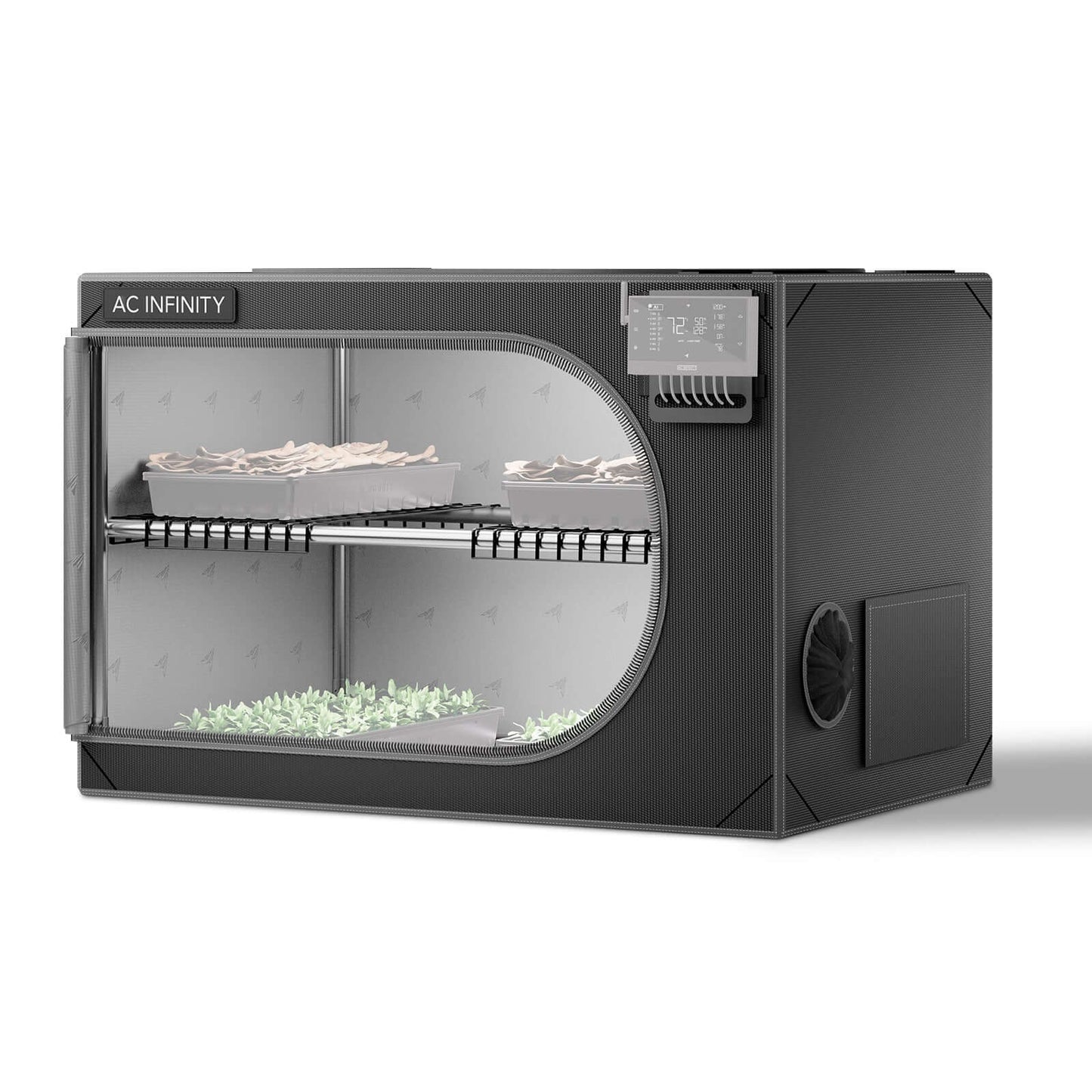 AC Infinity CLOUDLAB Advance Propagation Grow Tent, 2000D Mylar Canvas with Support Bars and Shelf Racks, 24" x 24" x 36" - Midwest Grow LLC