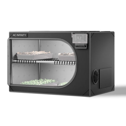 AC Infinity CLOUDLAB Advance Propagation Grow Tent, 2000D Mylar Canvas with Support Bars and Shelf Racks, 24" x 24" x 36" - Midwest Grow LLC