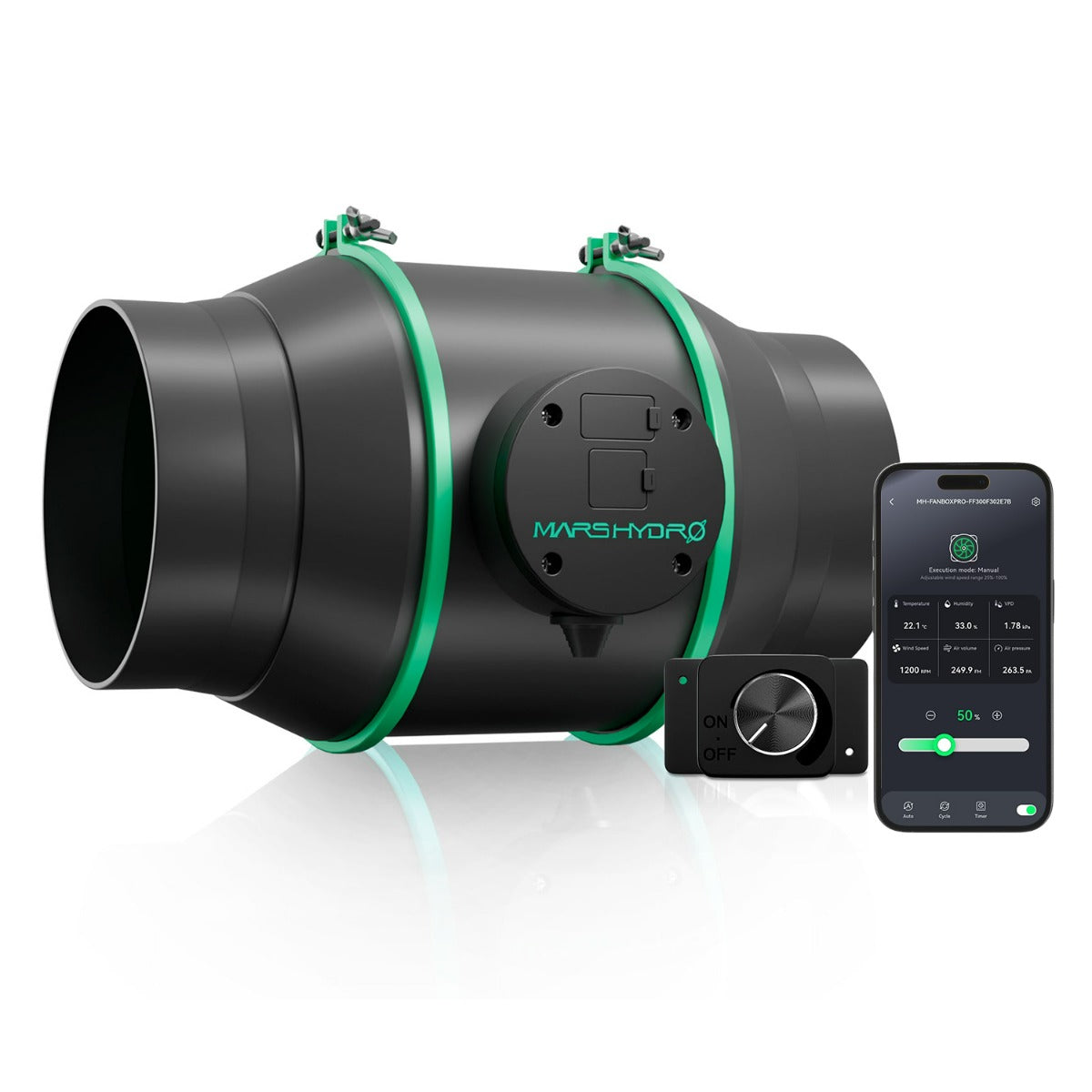 Mars Hydro iFresh 6" Smart Inline Duct Fan - Midwest Grow LLC