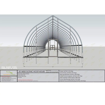 Gothic All-Metal High Tunnel Kit