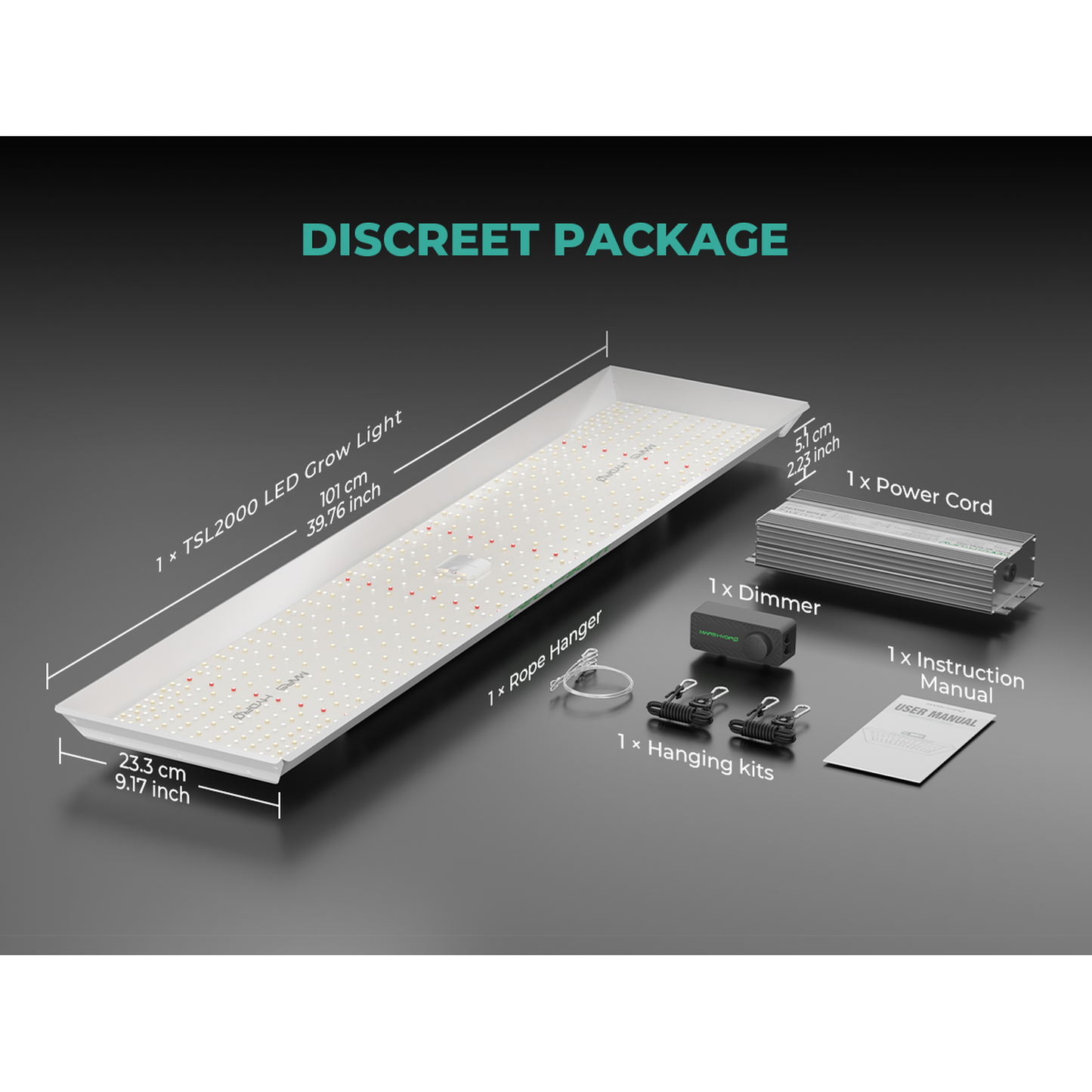 Mars Hydro TSL 2000 300W Dimmable Full Spectrum LED Grow Light - Midwest Grow LLC