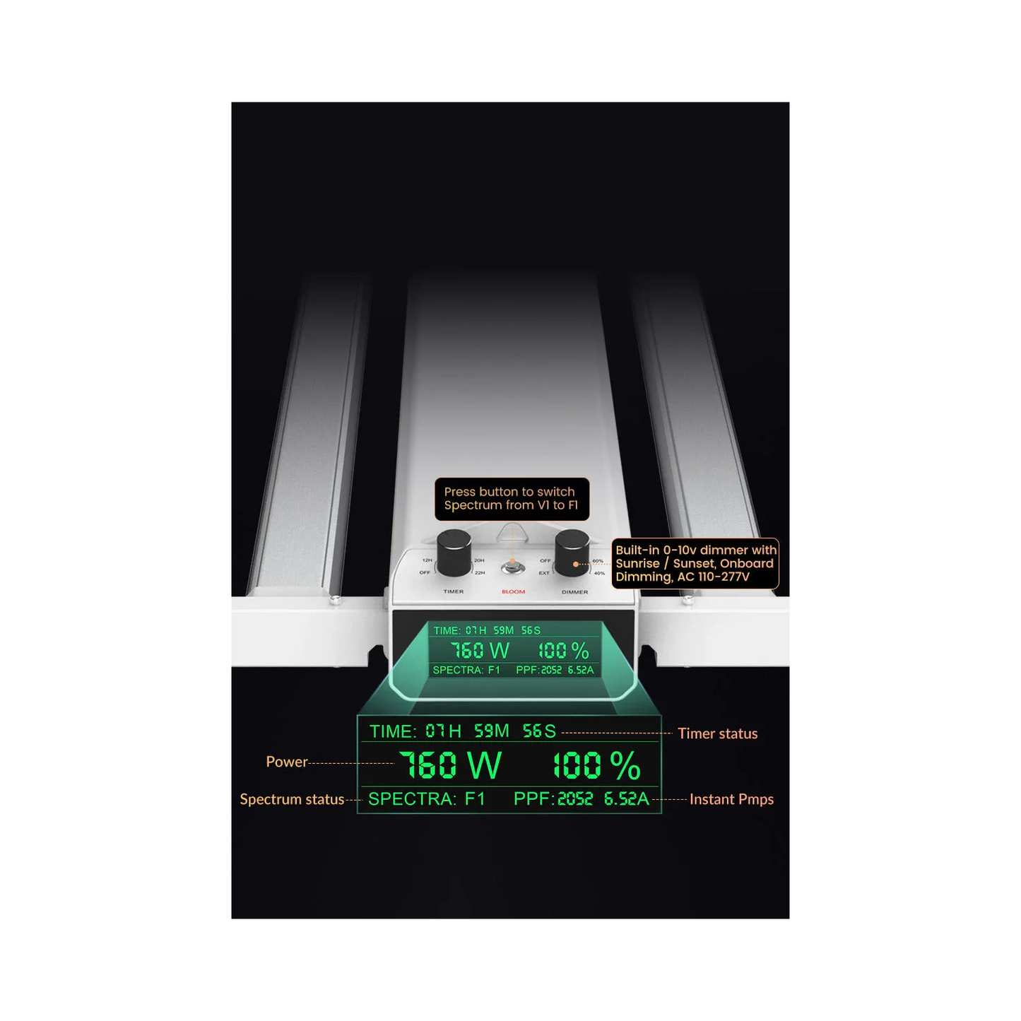 Medic Grow Smart 8 760W Full Spectrum LED Grow Light - Midwest Grow LLC