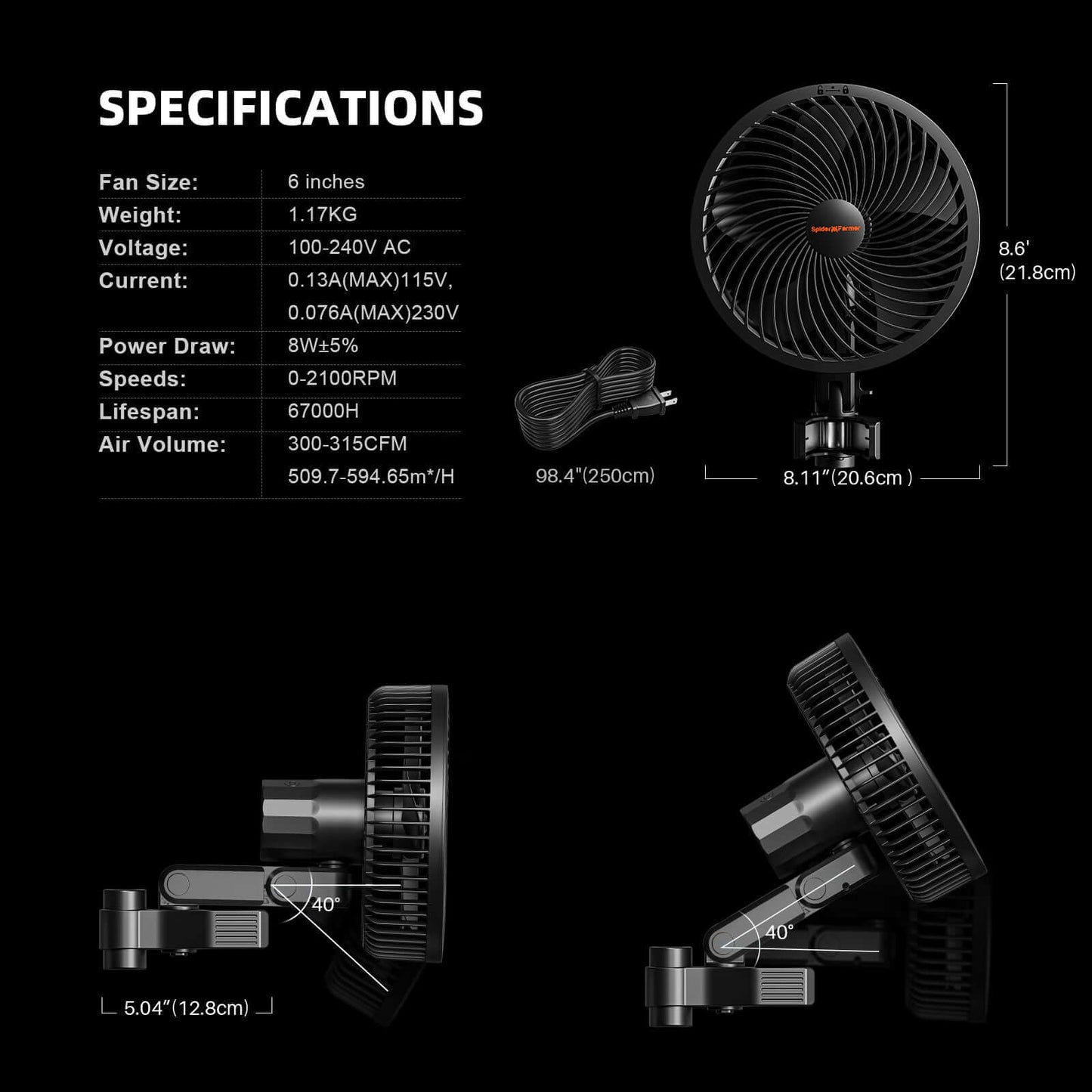 Spider Farmer SE5000 LED Grow Light + 4' x 4' Grow Tent + 6" Inline Fan Combo with GGS Controller Kits + 6" Clip Fan - Midwest Grow LLC