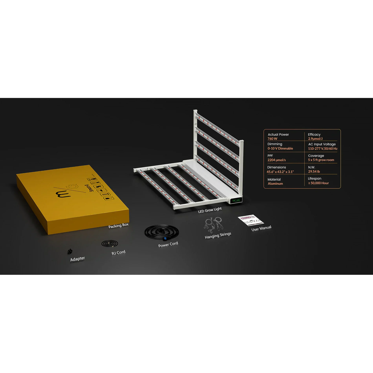 Medic Grow Smart 8 760W Full Spectrum LED Grow Light - Midwest Grow LLC