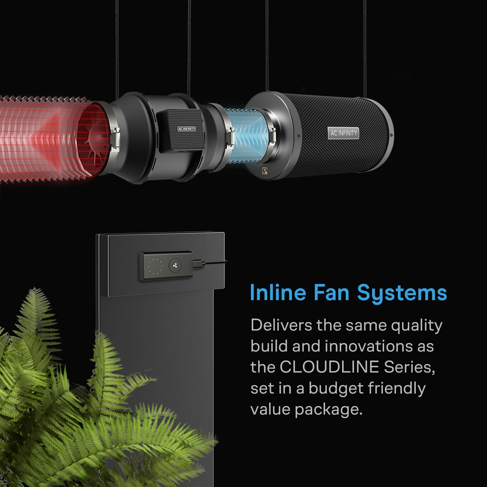AC Infinity Air Filtration Kit 6", Inline Fan with Speed Controller, Carbon Filter & Ducting Combo - Midwest Grow LLC