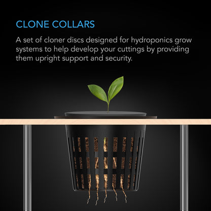 AC Infinity Clone Collars, Disc Inserts with 8-Spoke Design, 2-Inch, 100-Pack - Midwest Grow LLC