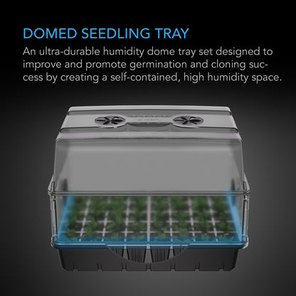 AC Infinity Humidity Dome, Propagation Kit with Height Extension, 5x8 Cell Tray - Midwest Grow LLC