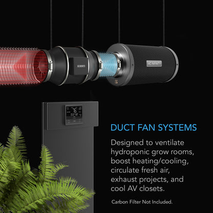 AC Infinity CLOUDLINE T8, Quiet Inline Duct Fan System with Temperature and Humidity Controller, 8-Inch - Midwest Grow LLC