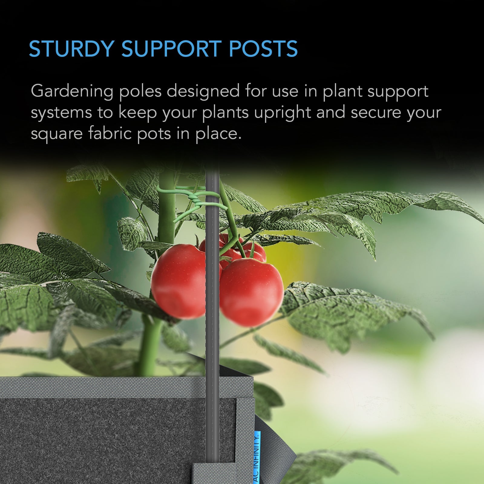 AC Infinity Garden Plant Stakes, 5 Feet Long, 25-Pack - Midwest Grow LLC