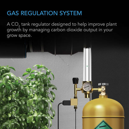 AC Infinity CO2 Regulator, Carbon Dioxide Monitor with Solenoid Valve and Gas Flow Meter - Midwest Grow LLC
