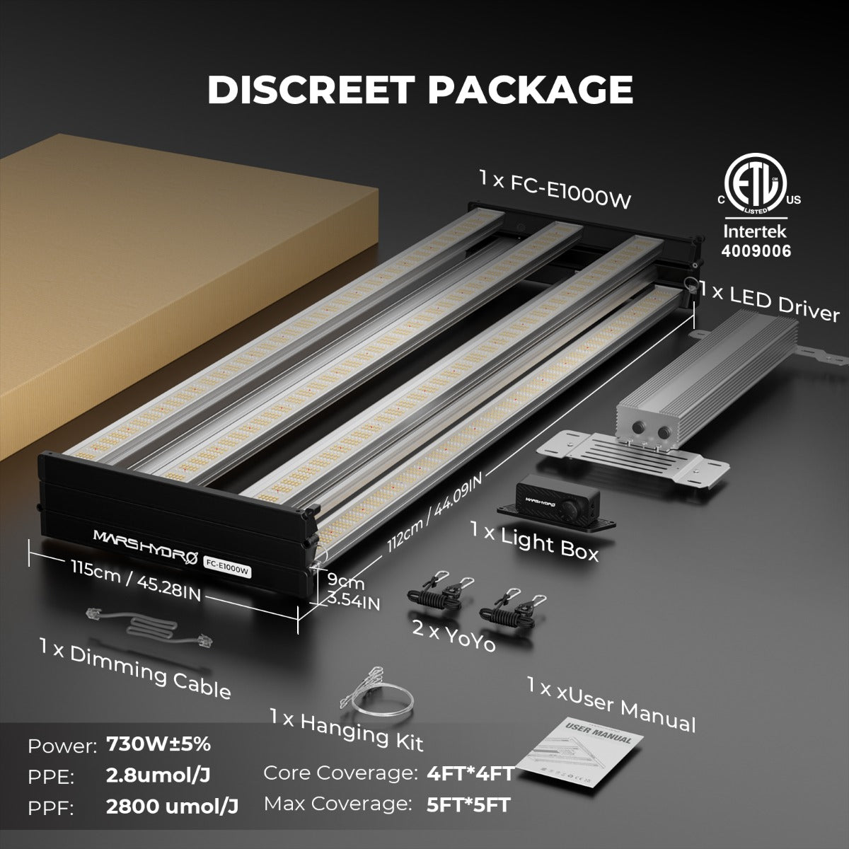 Mars Hydro FC-E1000W 1000W Bridgelux CO2 PLUS Scalable LED Grow Light - Midwest Grow LLC