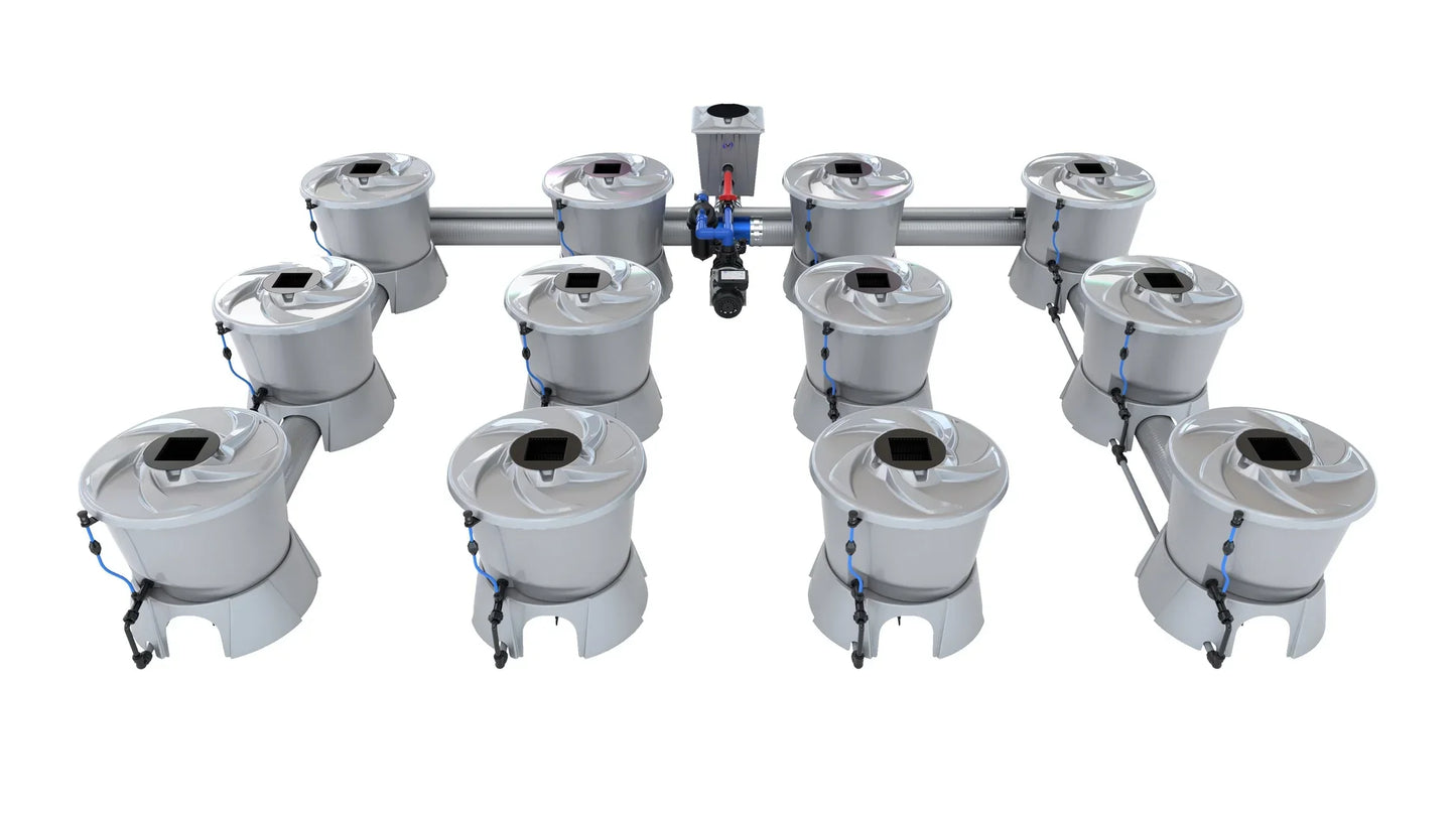 ALIEN Hydroponics V-SYSTEM 12 Pot 4 Row Kit