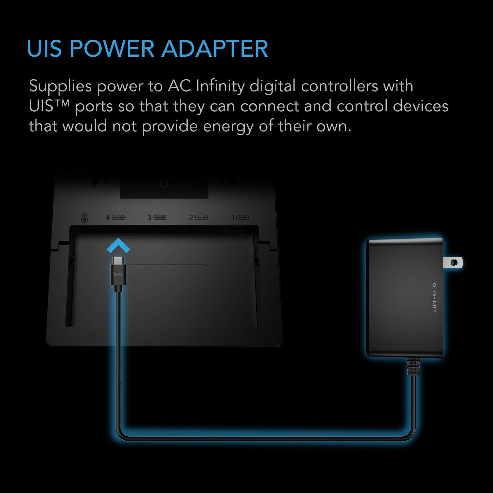 AC Infinity UIS Power Adapter for Controllers not powered by UIS devices - Midwest Grow LLC