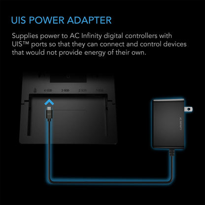 AC Infinity UIS Power Adapter for Controllers not powered by UIS devices - Midwest Grow LLC