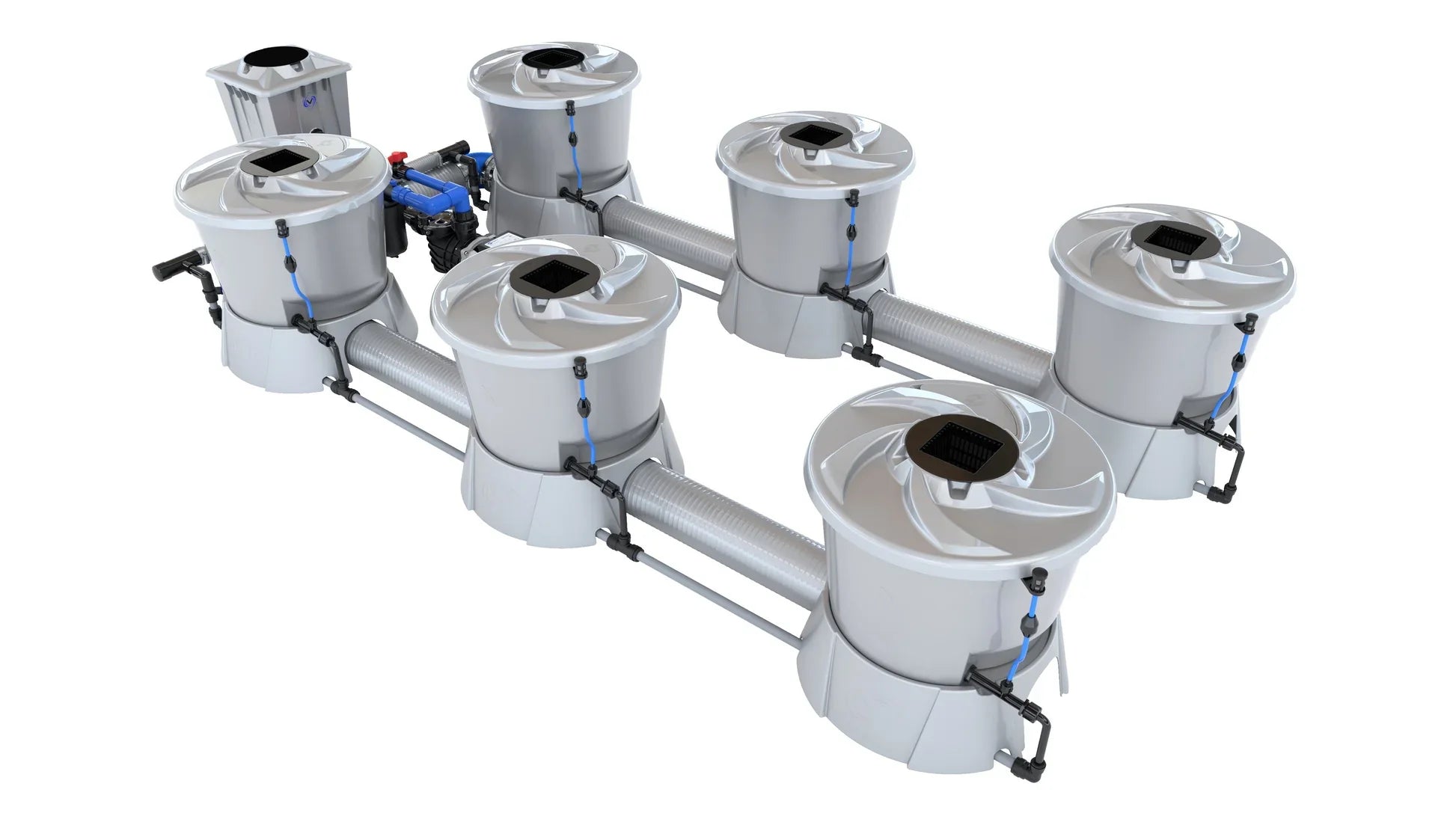 ALIEN Hydroponics V-SYSTEM 6 Pot 2 Row Kit - Midwest Grow LLC