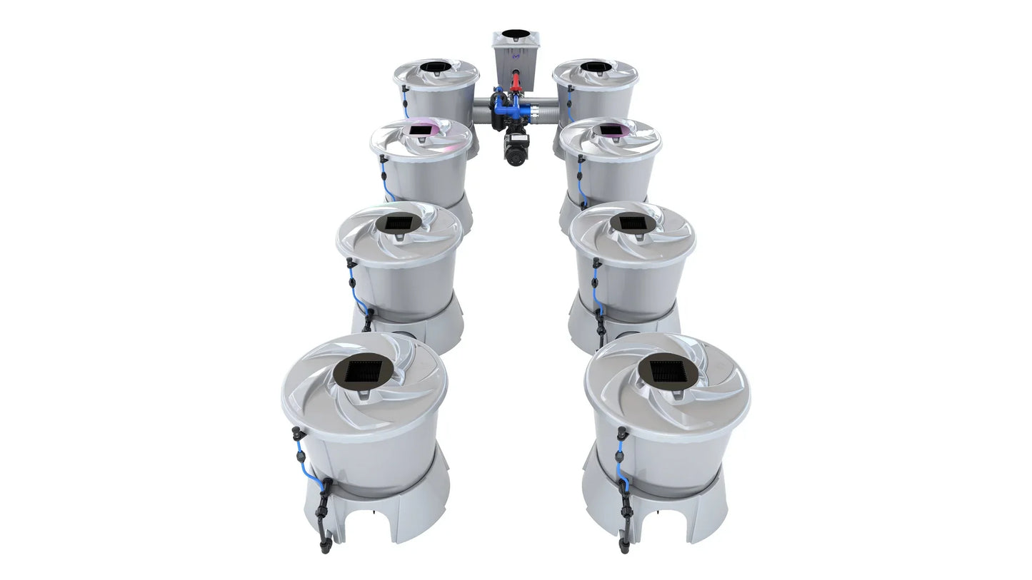 ALIEN Hydroponics V-SYSTEM 8 Pot 2 Row Kit - Midwest Grow LLC
