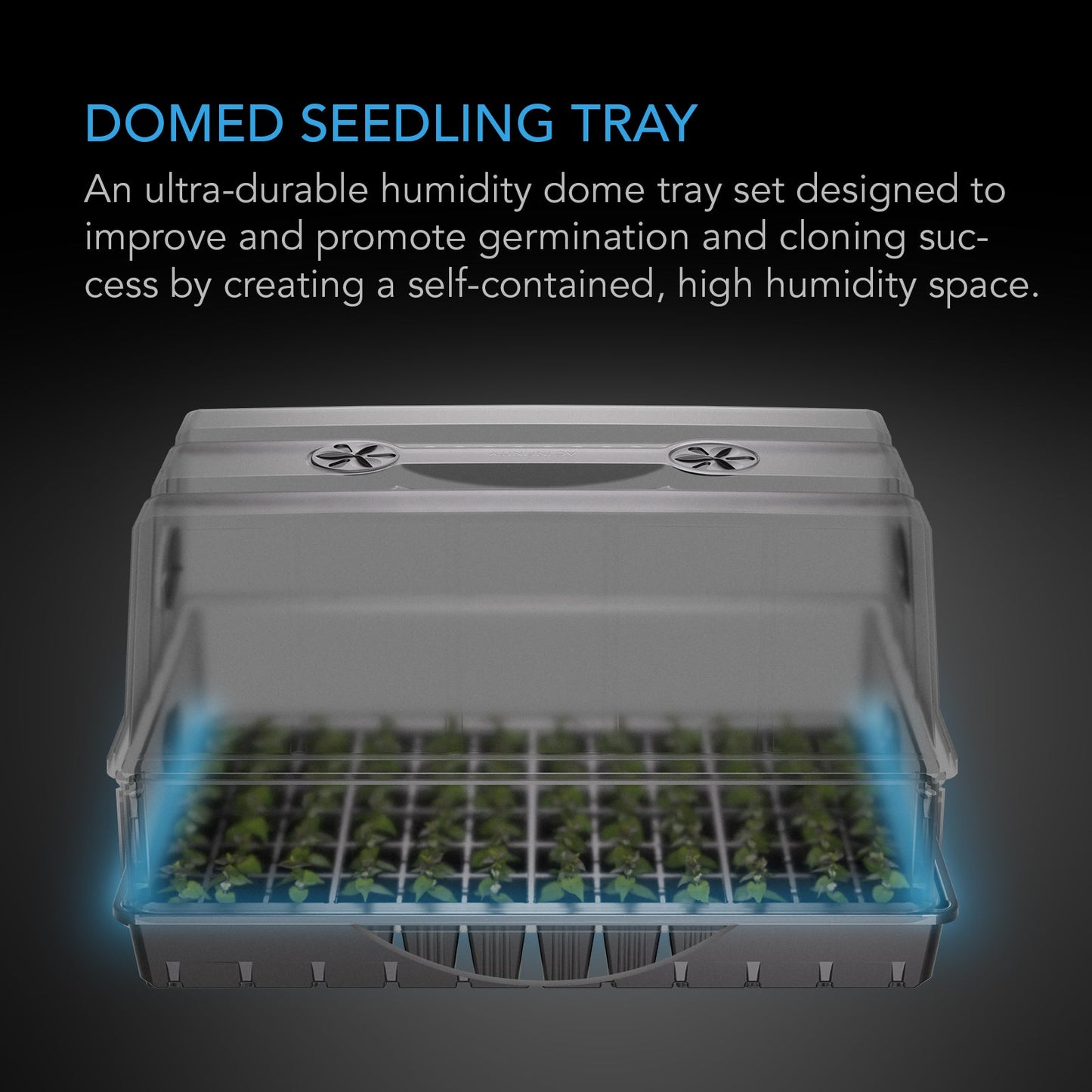 AC Infinity Humidity Dome, Large Propagation Kit, 6x12 Cell Tray - Midwest Grow LLC