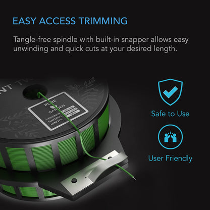 AC Infinity Green Twist Ties with Built-In Cutter, 100m - Midwest Grow LLC