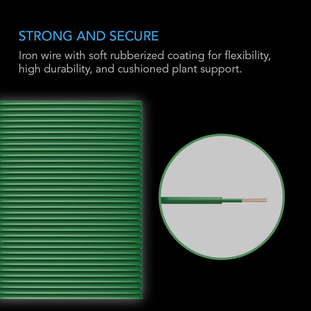 AC Infinity Soft Twist Ties, Thick Rubberized Texture, 10m - Midwest Grow LLC